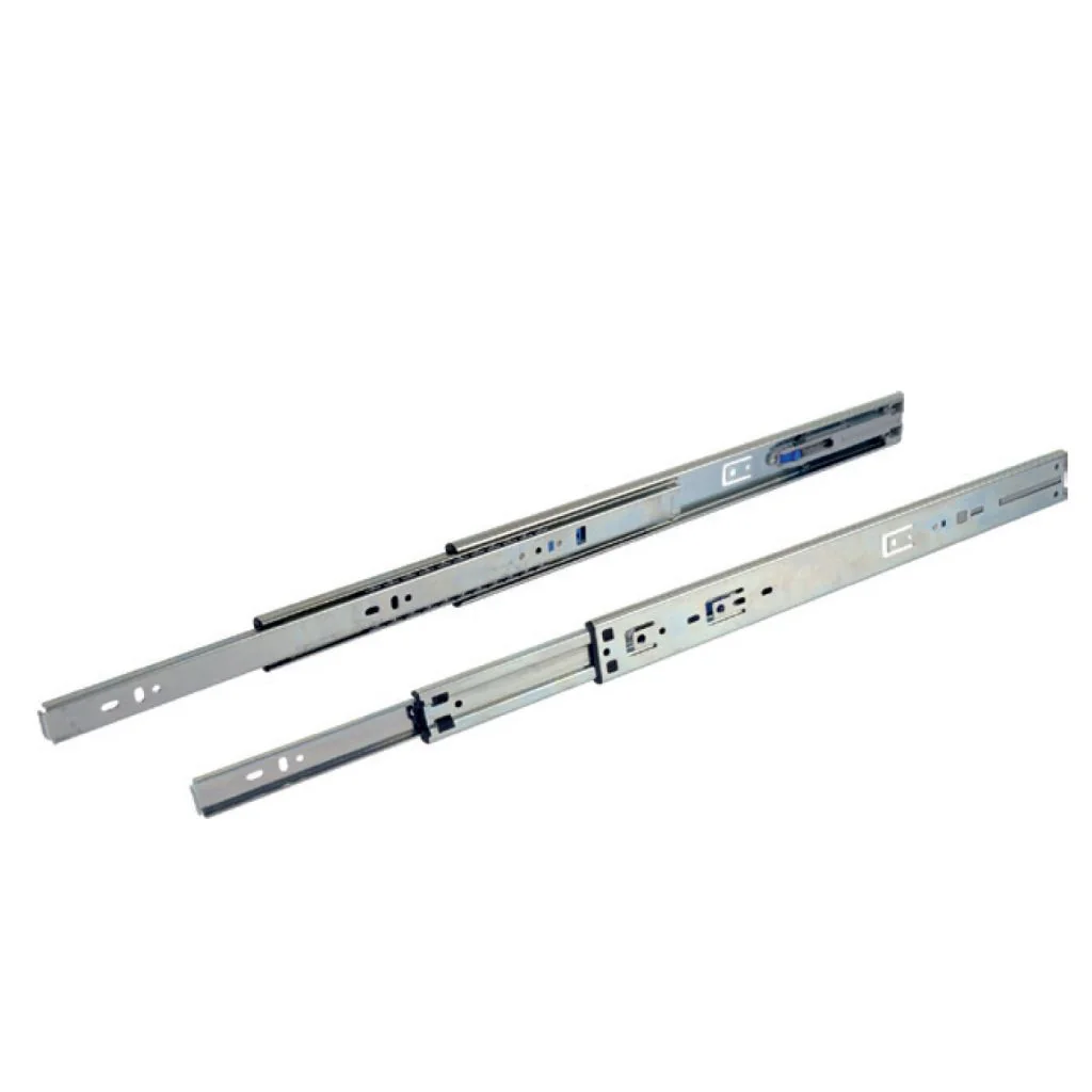 Rulleløb - skuffeskinne 45mm med fuldudtræk Inkl. softclose L=400mm - 1 sæt - Skabsdesign.dk