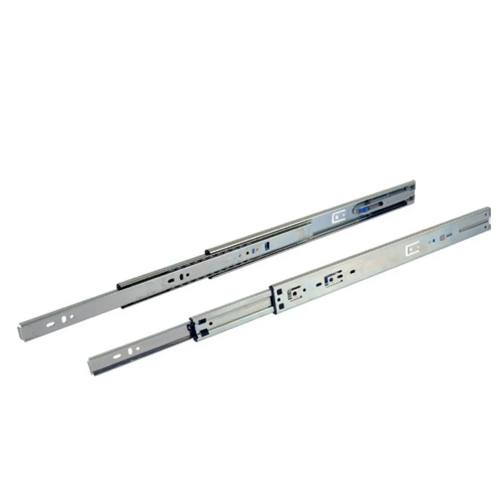 Rulleløb - skuffeskinne 45mm med fuldudtræk Inkl. softclose L=600mm - 1 sæt - Skabsdesign.dk