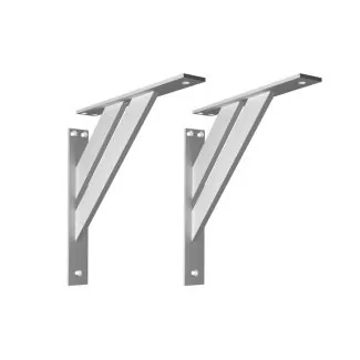 Hyldeknægt - 240 x 240mm - Natur aluminium - sæt med 2 stk. - skabsdesign.dk