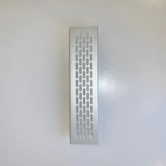 Ventilationsrist - Udluftningsrist Alu look - H:59,8mm x L:245mm - Model 60