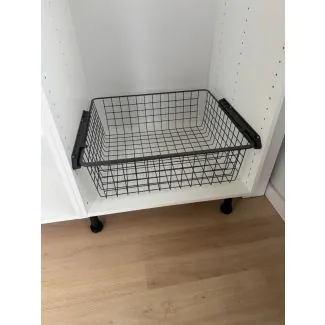 Trådkurv til M60 skab - Højde 18,5cm - Inkl. Skinner - 1 Kurv - Farve  Antracit - Skabsdesign.dk