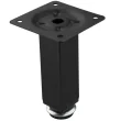 Møbelben firkantet H:100mm sortlakeret inkl. monteringsplade - Højdejusterbart +10mm Excl. skruer - Skabsdesign.dk