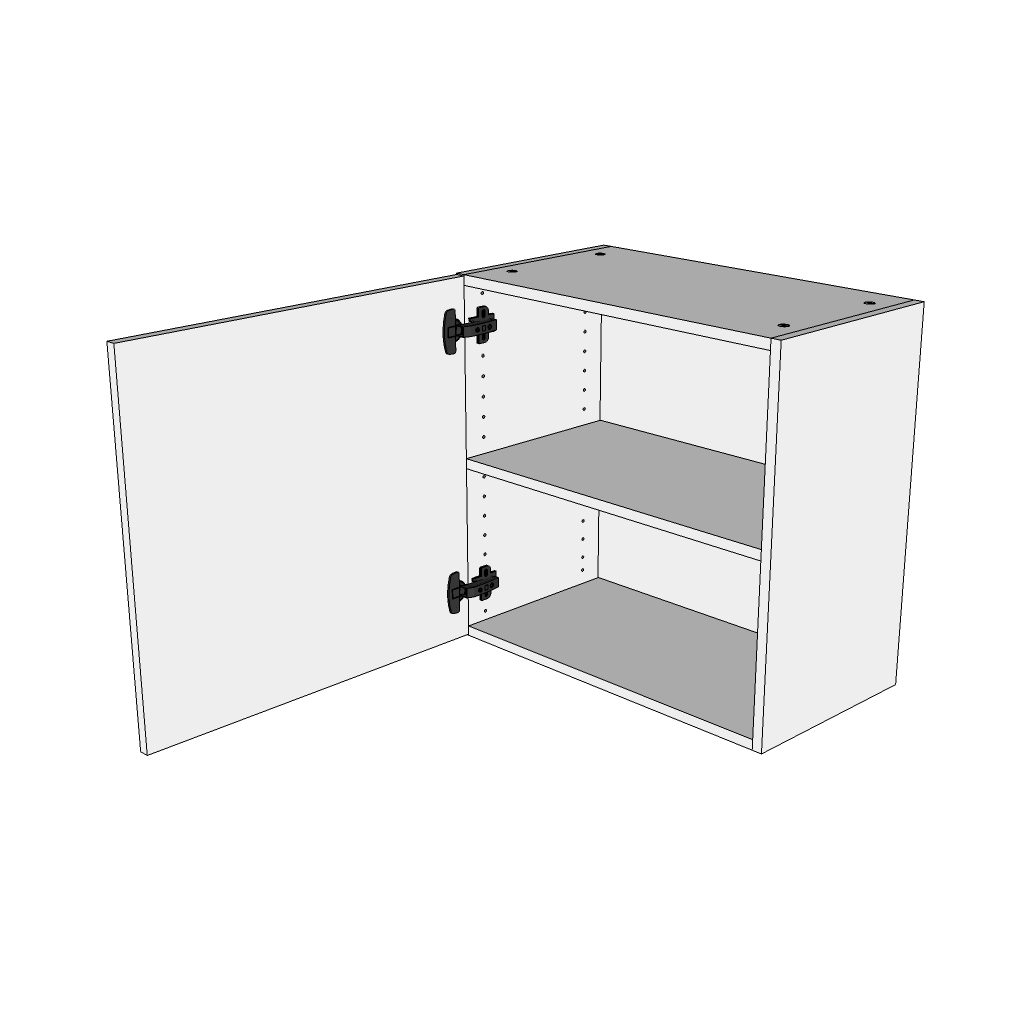 Lav overskab 40 cm med hylde og låge - Pisa Hvid mat folie med udskæringer
