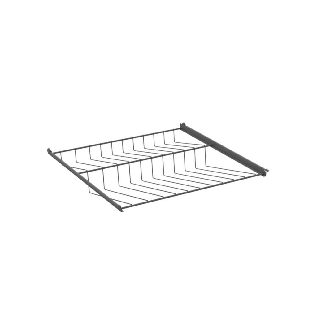 Skohylde til M50 skab - (466-467mm) Højde 11cm - Inkl. Rulleudtræk - 1 Kurv - Farve : Antracit - Skabsdesign.dk
