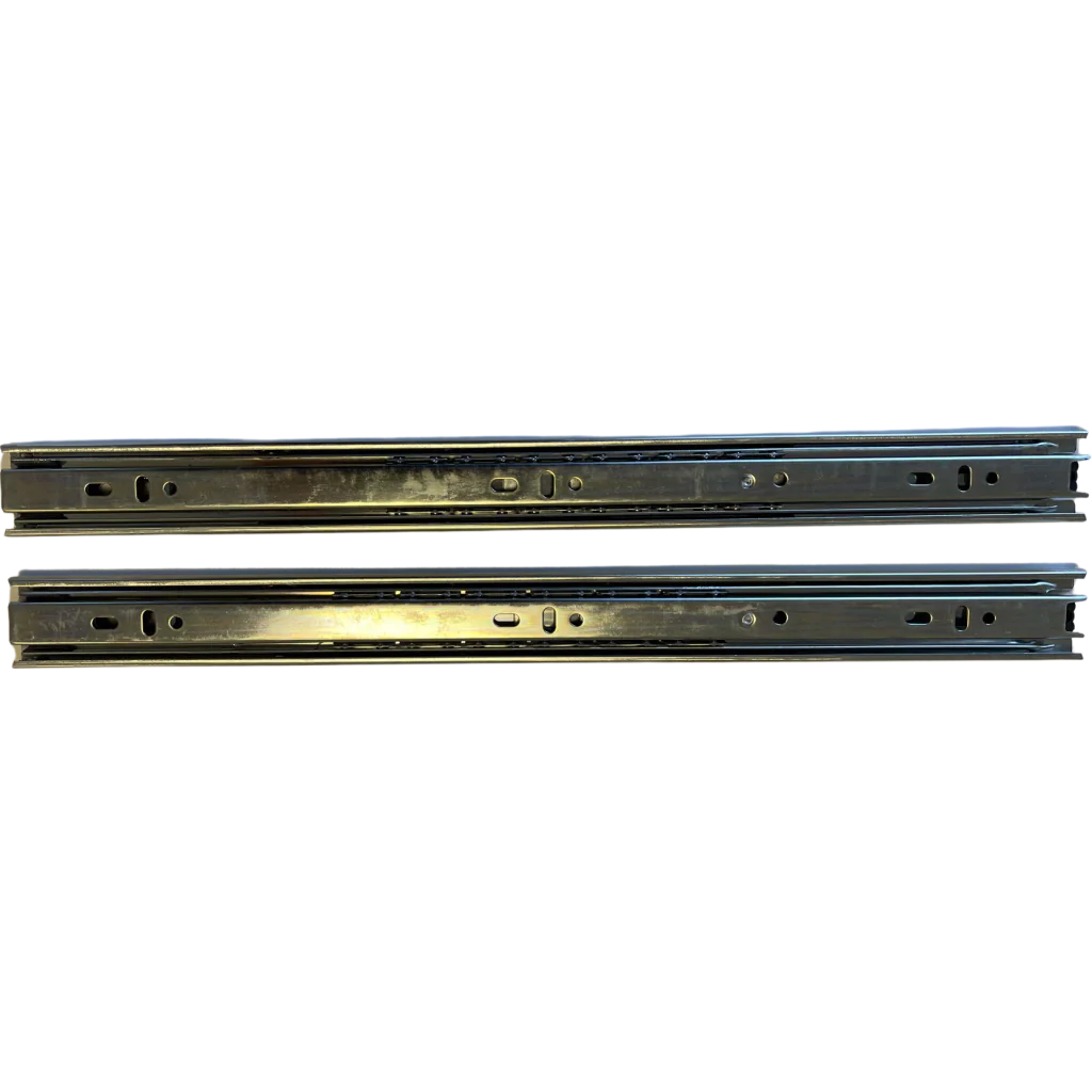 Skuffeskinner - Rulleløb - 35x450mm med fuldudtræk - 1 sæt - Skabsdesign.dk