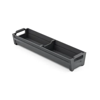 Bestikindsats med 2 rum  (200x100x65 mm) Antracit - Skabsdesign.dk