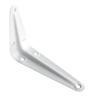Hyldeknægt - Vinkelbeslag hvidlakeret metal 100 x 75mm Excl. skruer