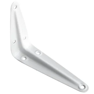 Hyldeknægt - Vinkelbeslag hvidlakeret metal 150 x 125mm Excl. skruer