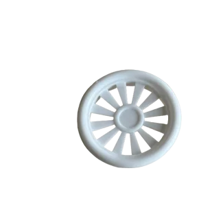 Skabsrist hvid plast rund Ø46mm - Ventilations rist - Skabsdesign.dk