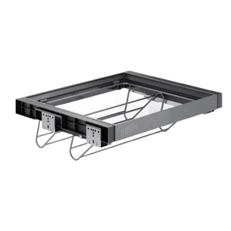 Udtræk til M60 skab FLEX Bredde 550-610mm - Højde mm - Inkl. fuldudtræk - Tråd skohylde - Skabsdesign.dk