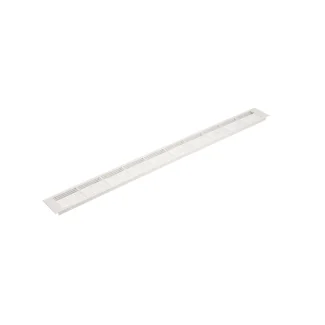 Ventilationsrist - Udluftningsrist - H:86mm x L:1000mm - Aluminium - hvidlakeret 1m - Skabsdesign.dk