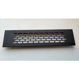 Ventilationsrist - Udluftningsrist Sort lakeret mat - H:59,8mm x L:245mm - Model 60 - skabsdesign.dk